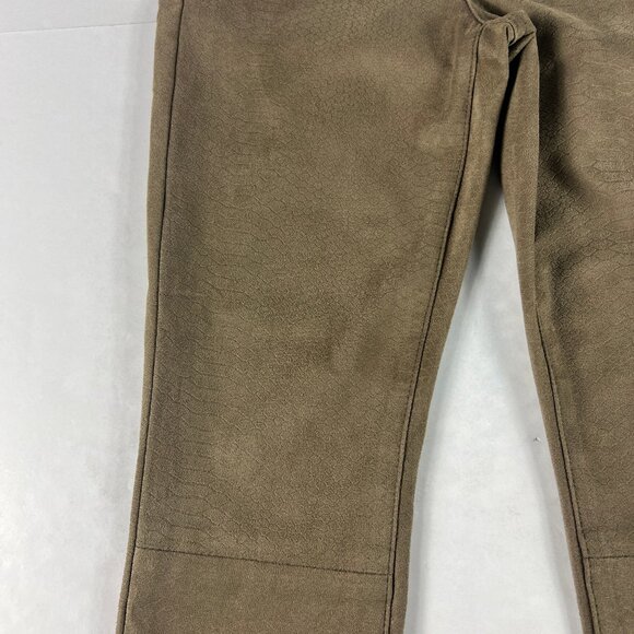 7 For All Mankind Jeans Womens 29 Skinny Ankle Tan Brown Snakeskin Stretch Denim - Picture 6 of 16